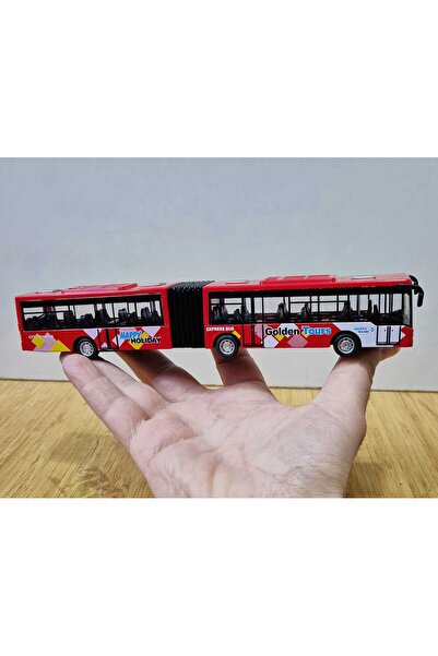 Hepsilazım Oyuncak Otobüs Körüklü 22cm Şehir Yolcu Otobüsü Kırılmaz Metrobüs Kırmızı