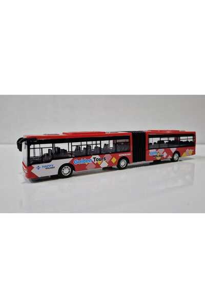 Hepsilazım Oyuncak Otobüs Körüklü 22cm Şehir Yolcu Otobüsü Kırılmaz Metrobüs Kırmızı