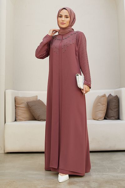VAVİNOR Βραδινό φόρεμα Serra Plus Size - Dusty Rose