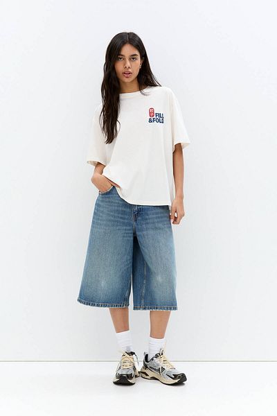 Pull & Bear Asian food graphic T-shirt