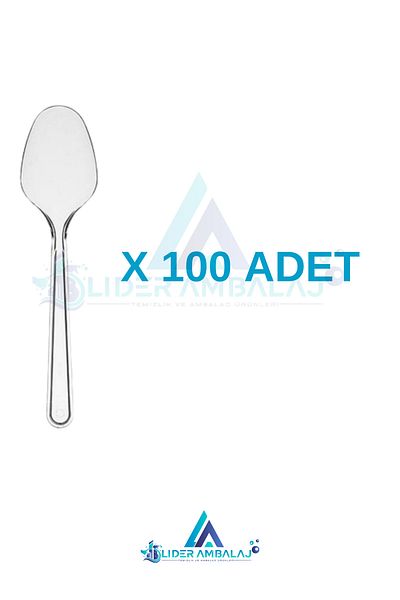 Lider Disposable Plastic Luxury Spoon 100 Pcs