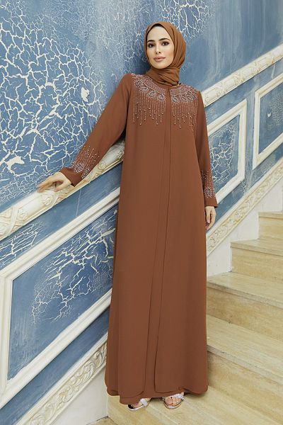 VAVİNOR Βραδινό Φόρεμα Lina Plus Size - Camel