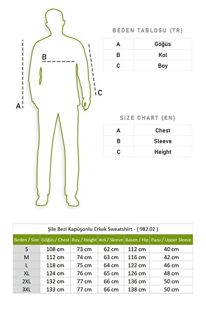 Eliş Şile Bezi Ανδρικό φούτερ με κουκούλα Şile υφασμάτινη διπλή τσέπη Μαύρο Syh