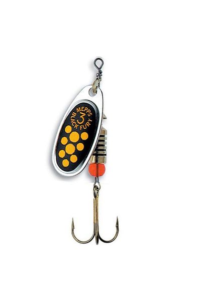 suoutdoor Κουτάλι για πέστροφα και κοράκια - Mepps - Black Fury - Silver-Yellow No:2