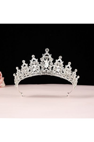 Choice A Wedding Hair Tiara Crystal Bridal Tiara Crown Silver Color Diadem Veil Tiaras Wedding Hair Access.