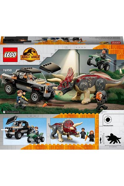 LEGO Triceratops Pickup Truck Ambush Jurassic World 76950 Play Paper