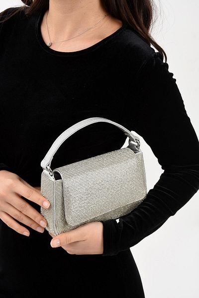 Getcho Geantă pentru rochie de seară cu broderie de piatră Zheng pentru femei