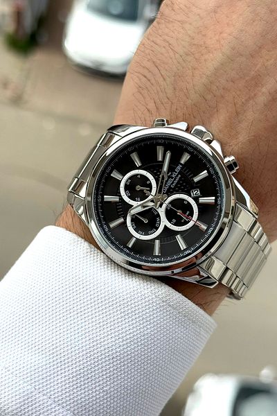 Daniel Klein Steel Waterproof Silver Color Cord Functions Active Exclusive Men's Wristwatch with Bracelet Gift