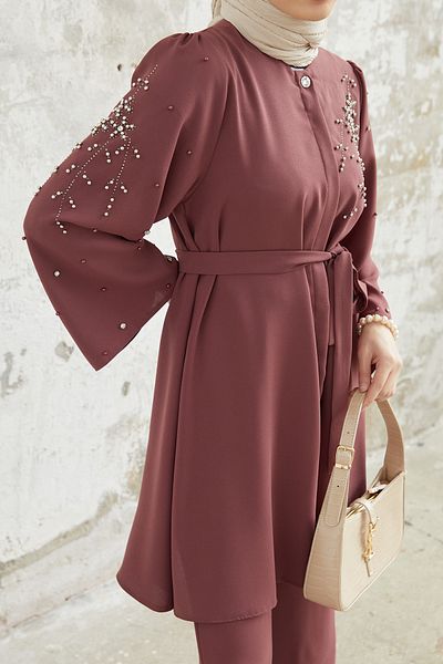 VAVİNOR Σετ παντελονιών Rina Tunic - Αποξηραμένο τριαντάφυλλο