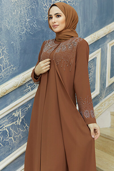 VAVİNOR Βραδινό Φόρεμα Lina Plus Size - Camel