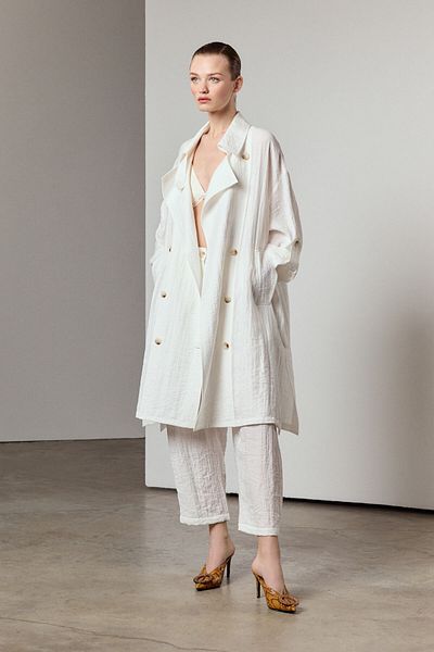 Berr-ın Double Pleated Barrel Pants Ecru