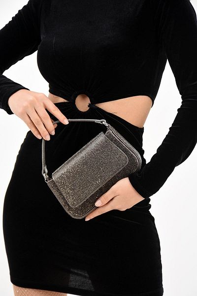 Getcho Zheng Women's Stone Embroidered Evening Dress Bag