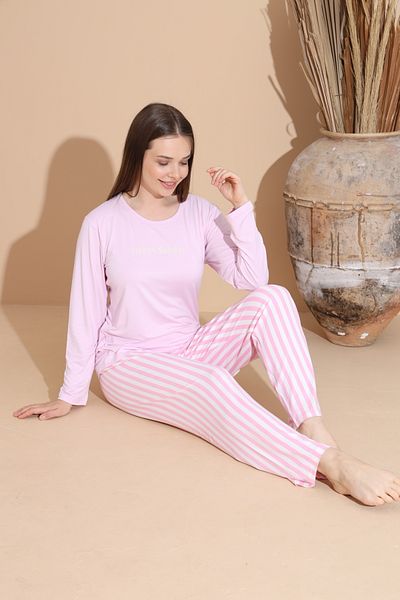 BEYAZTOPTAN Good Quality & Stylish Milan Long Sleeve Pijamas Suit