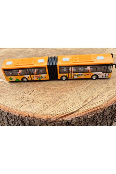 Hepsilazım Otobüs Oyuncak Körüklü Şehir Yolcu Otobüsü Metrobüs Sarı 22 Cm Çek Bırak