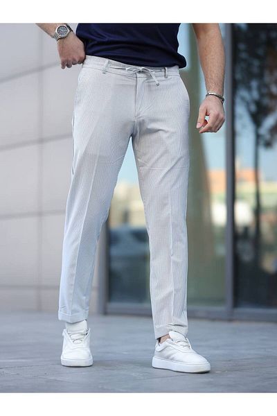 BASEL.CO Slim Fit Lycra ριγέ παντελόνι Jogger