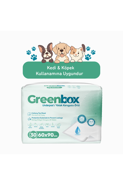 Greenbox 60x90 Hijyenik Tuvalet Eğitim Pedi 30'lu 1 Paket 30 Adet