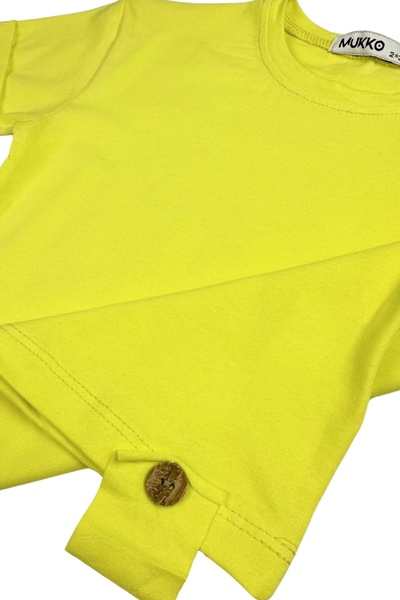 difa kids Girl Boy Child Set of 3 Wooden Button Design Basic Summer Bottom Top Set