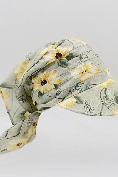 Külah Children's Safari Tie-Up Scarf Visor Bandana Beach Hat 8-15 Years - Star Patterned