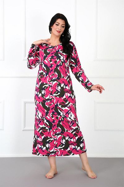 Akbeniz Plus Size Mother's Nightgown 1334