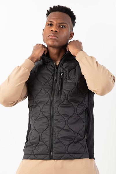 MARATON Regular Men's Mock Neck Black Vest