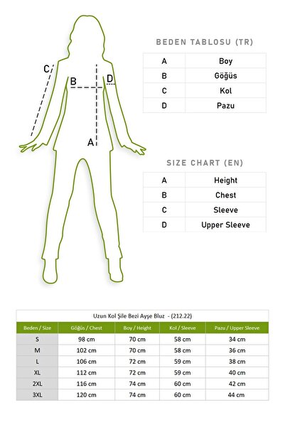 Eliş Şile Bezi Μακρυμάνικο ύφασμα Şile, Μαύρη καλοκαιρινή μπλούζα Syh Ayşe