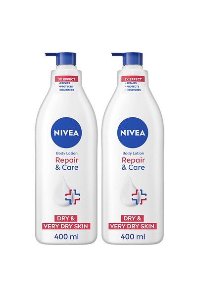 NIVEA Repair & Care Body Lotion, Dexpanthenol, Very Dry Skin, 400ml, Pack of 2