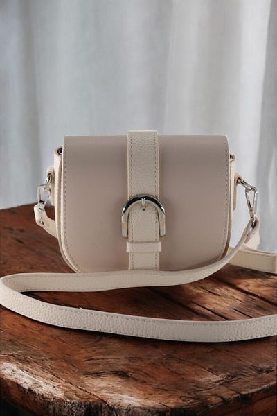 HFKY Mini Cream Box - Geantă de umăr cu curea, Micro Crossbody Ry0218