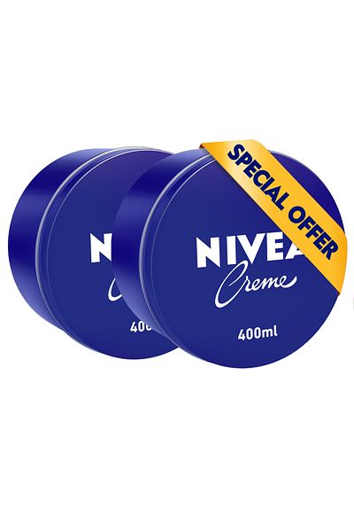 NIVEA Creme, Universal All Purpose Moisturizing Cream, Tin 400ml, Pack of 2