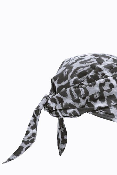 Külah Safari Patterned Women's Cap - Tie-Up Scarf, Brim Beach Cap