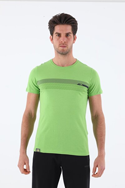 MARATON Regular Men's Crew Neck Pistachio Green T-Shirt