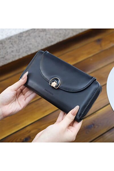 rinkadoll محفظة ذات جودة ناعمة باللون الأسود للموسم الجديد