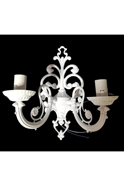 TEKAY AYDINLATMA 2-Arm White Cast Sconce