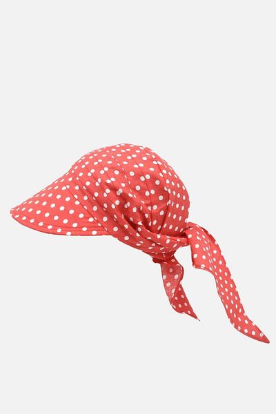 Külah Women's Safari Tie-Up Scarf with Brim Bandana Beach Hat
