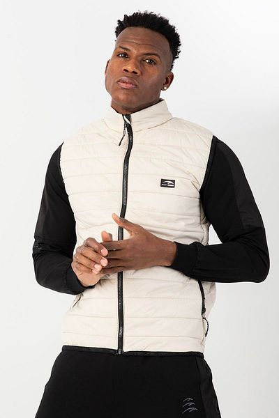 MARATON Regular Men's Stand Collar Sleeveless Stone Color Vest 22312