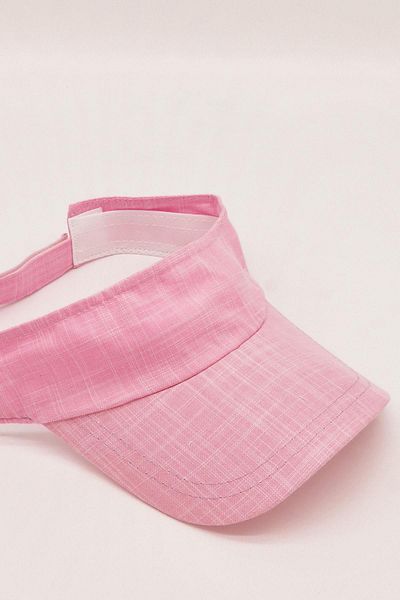 Külah Women's Pink Linen Visor Hat