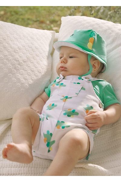 MAYORAL Newborn 3 Piece Printed Romper Set