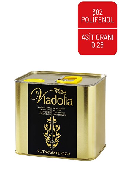 Viadolia Erken Hasat Soğuk Sıkım Natürel Sızma Zeytinyağı 2 Lt | 2024-2025 Ye...