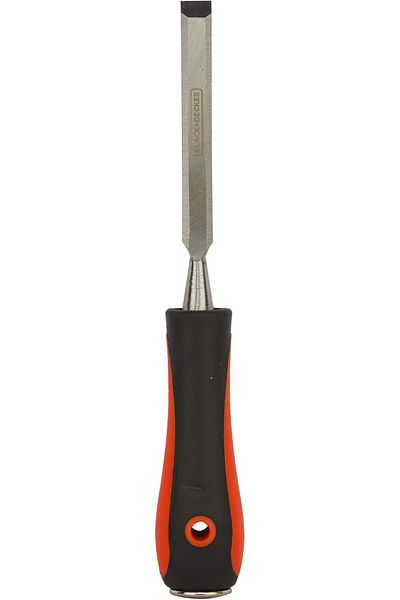 Black&Decker إزميل يدوي بلاك اند ديكر BDHT16695 لنحت الخشب – شفرة 12 مم من الفولاذ عالي الجودة مع مقبض مريح