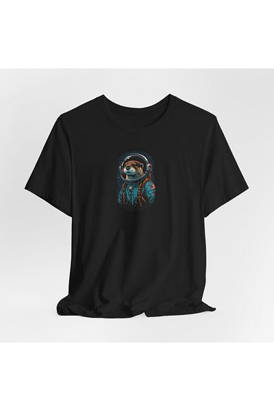 IVART Unisex Astronaut T-Shirt 100% βαμβακερό κοντομάνικο μπλουζάκι με στάμπα