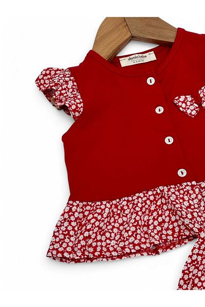 Ege Bebek Baby Girl Summer Bandana 3-Piece Stylish Shorts Set