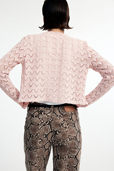 H&M Delik Desenli Triko Hırka