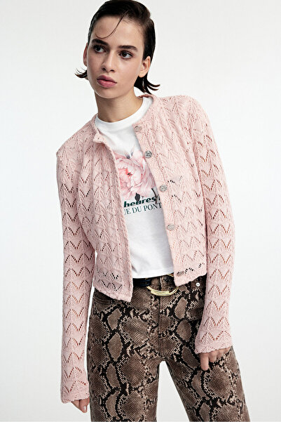 H&M Delik Desenli Triko Hırka