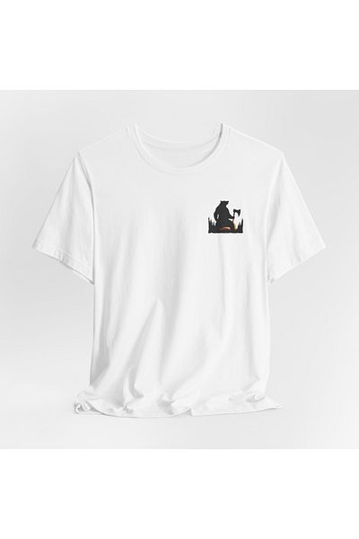IVART Unisex Warrior Bear Tshirt- 100% μπλοκ μπλουζάκι με κοντό μανίκι κανονικό καθαρό βαμβάκι