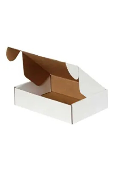 Kolicim 23x14x8cm Kutu - 0,8 Desi Kutu - Kilitli Kutu - Beyaz - 25 Adet