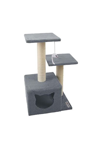 Reyo Cat Scratch with Slot - Pet Stepli and Anthracite Color