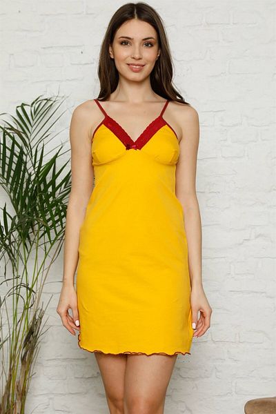 Akbeniz Combed Cotton Nightgown 396 - Rope Strap