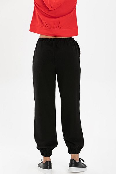 Eliş Şile Bezi İrem Printed Flannel, Black and Syh Winter Trousers