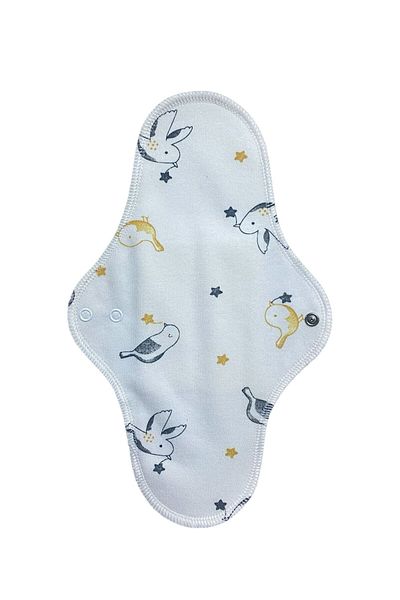 Ponped Patterned Bamboo Washable Organic Women's Pad (Night)