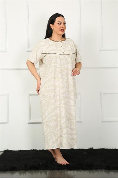 Akbeniz Mother's Nightdress 1351 - Big Short Sleeve