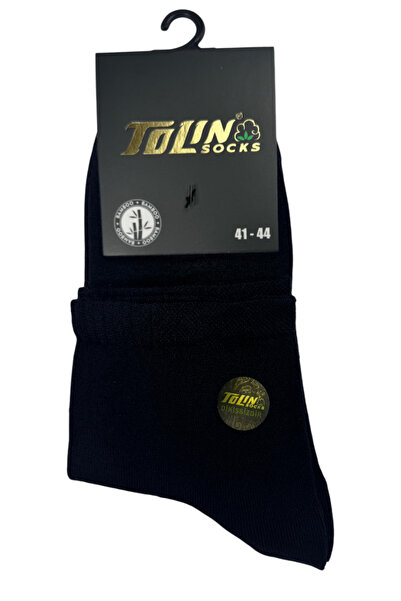 TOLIN Чоловічий 12-парельний комплект шкарпеток з бамбука, синього кольору, з напівгольфами 10550